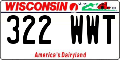 WI license plate 322WWT