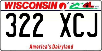 WI license plate 322XCJ