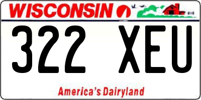 WI license plate 322XEU