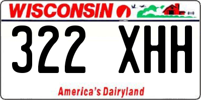 WI license plate 322XHH