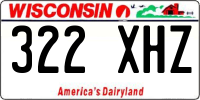 WI license plate 322XHZ