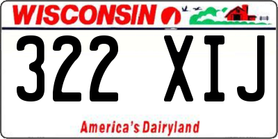 WI license plate 322XIJ