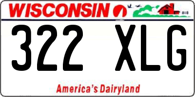 WI license plate 322XLG