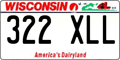 WI license plate 322XLL