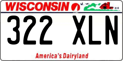 WI license plate 322XLN
