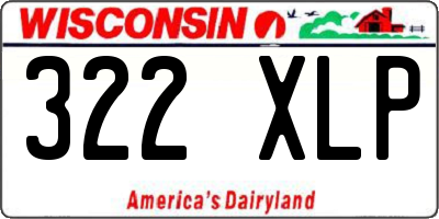 WI license plate 322XLP