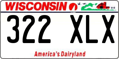 WI license plate 322XLX