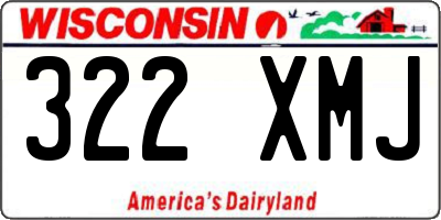 WI license plate 322XMJ