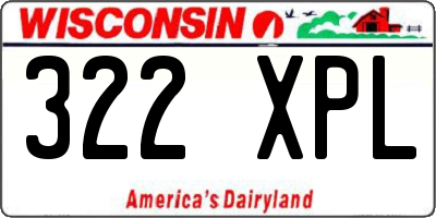WI license plate 322XPL