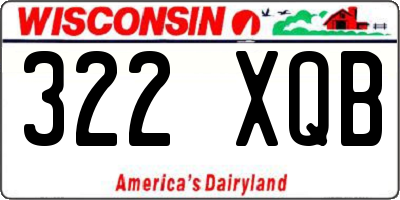 WI license plate 322XQB