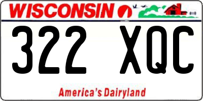 WI license plate 322XQC
