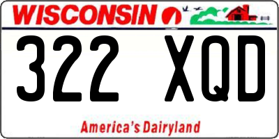 WI license plate 322XQD