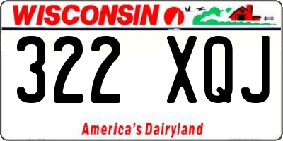 WI license plate 322XQJ