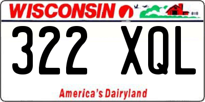WI license plate 322XQL