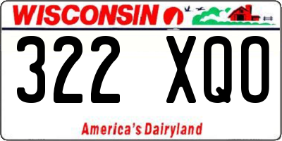 WI license plate 322XQO