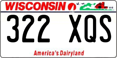 WI license plate 322XQS