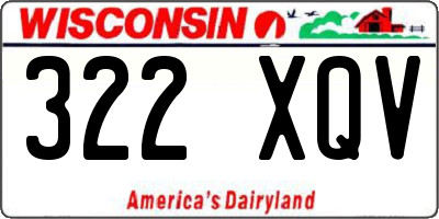 WI license plate 322XQV