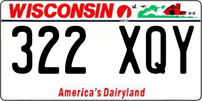WI license plate 322XQY