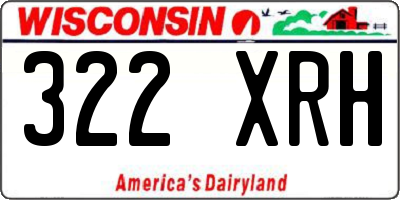 WI license plate 322XRH
