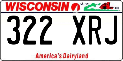 WI license plate 322XRJ