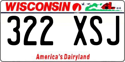 WI license plate 322XSJ