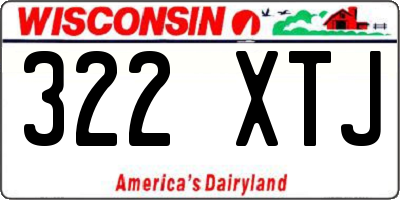 WI license plate 322XTJ