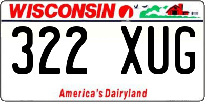 WI license plate 322XUG