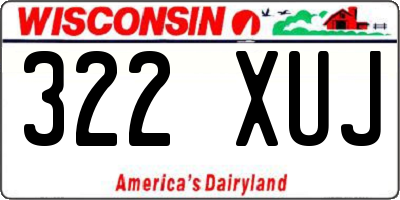 WI license plate 322XUJ