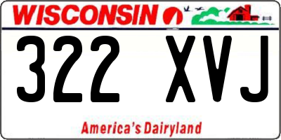 WI license plate 322XVJ