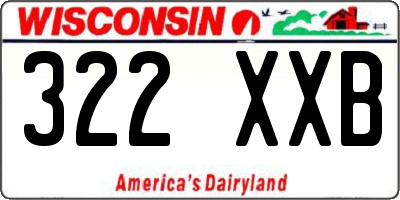 WI license plate 322XXB