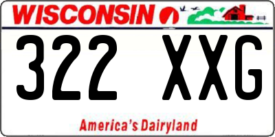 WI license plate 322XXG