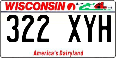 WI license plate 322XYH
