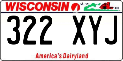 WI license plate 322XYJ