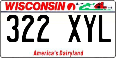 WI license plate 322XYL