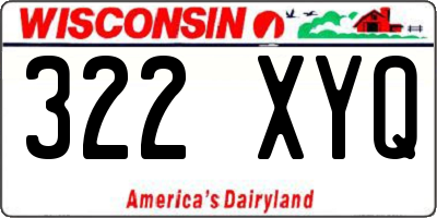 WI license plate 322XYQ