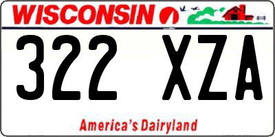 WI license plate 322XZA