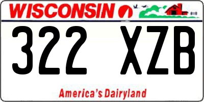 WI license plate 322XZB