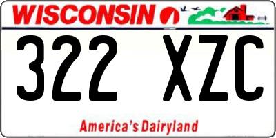 WI license plate 322XZC