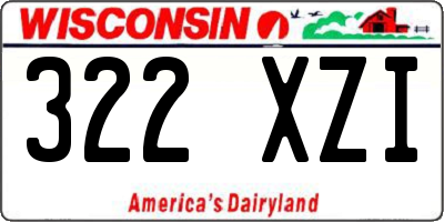 WI license plate 322XZI