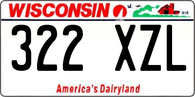 WI license plate 322XZL