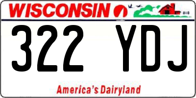 WI license plate 322YDJ