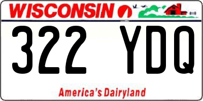 WI license plate 322YDQ