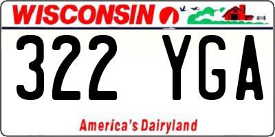 WI license plate 322YGA