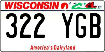 WI license plate 322YGB