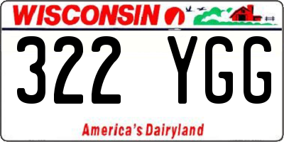 WI license plate 322YGG