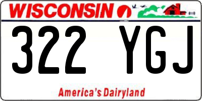 WI license plate 322YGJ
