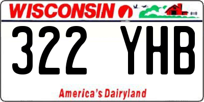 WI license plate 322YHB