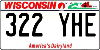 WI license plate 322YHE