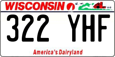 WI license plate 322YHF