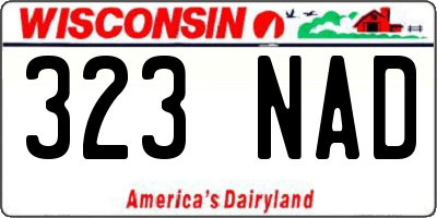 WI license plate 323NAD